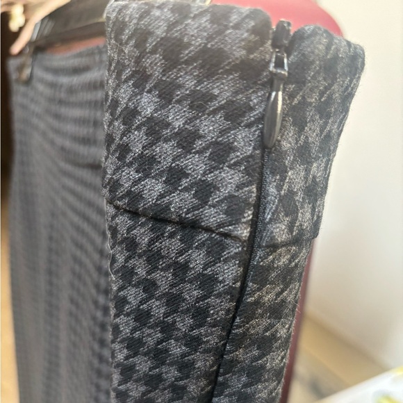 TALBOTS CHATHAM ANKLE PANT TROUSERS BLACK GRAY HOUNDSTOOTH PRINT SZ 16 - Picture 5 of 8